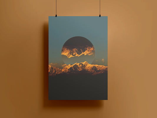 Last Light / Himalayas, Photography and Graphic Art Print by Basz Design