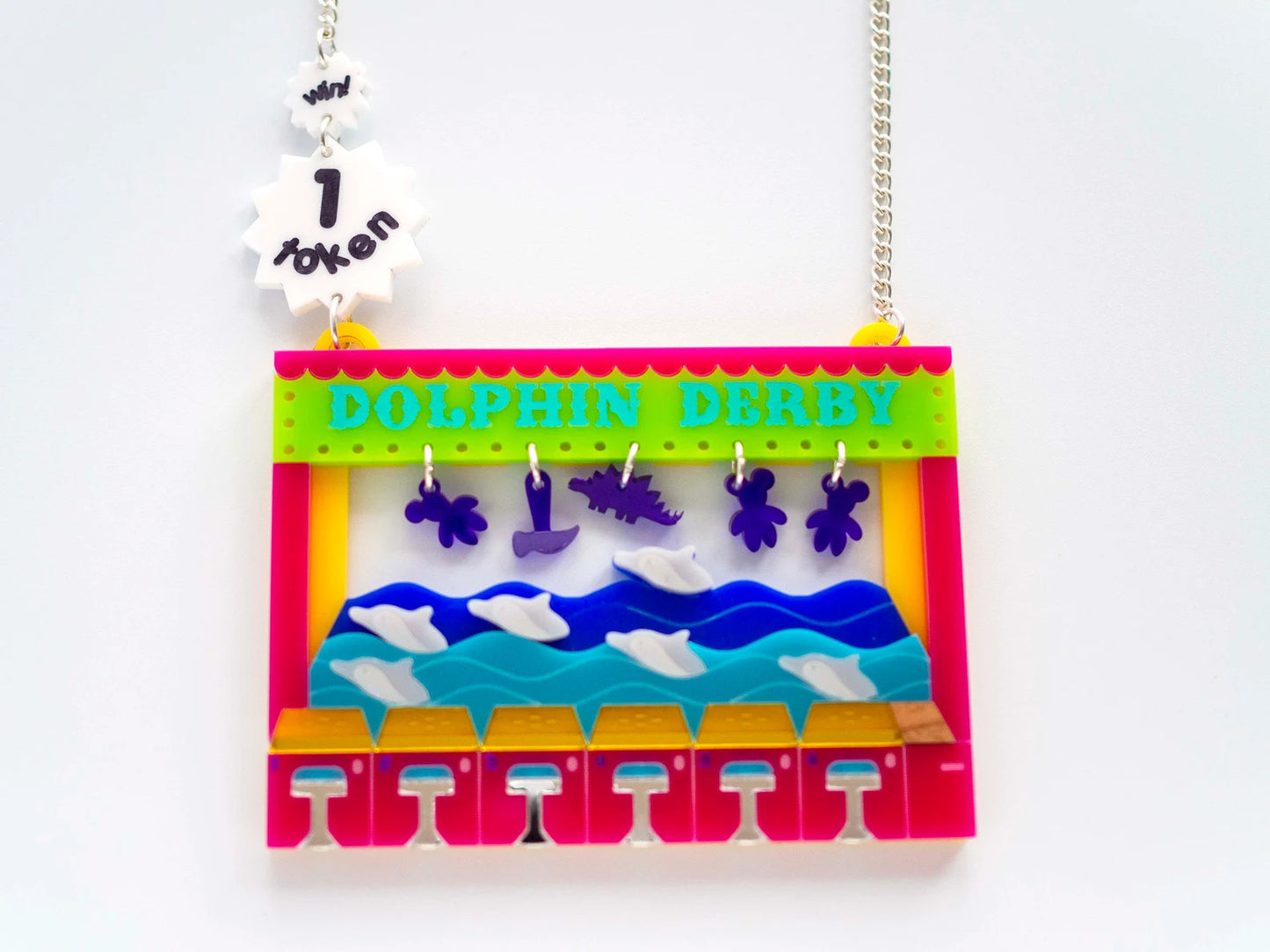 Dolphin Derby pier necklace by Designosaur