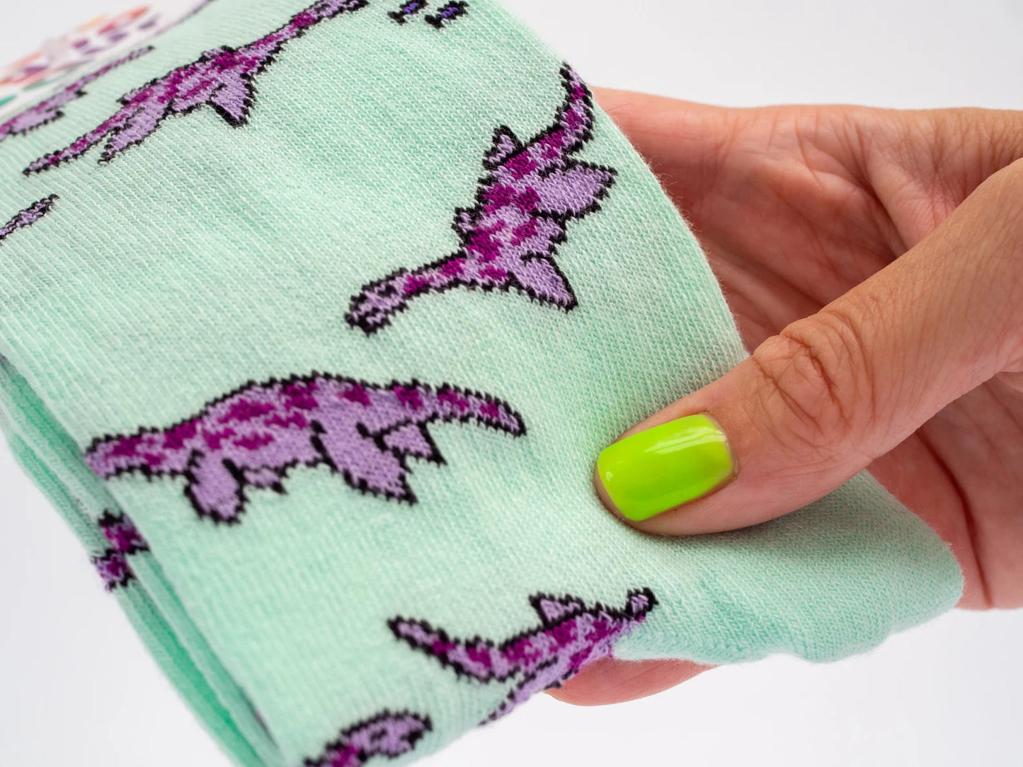 Plesiosaur dinosaur socks by Designosaur