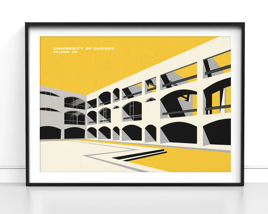 University of Sussex Poster A4 Print by AndMash