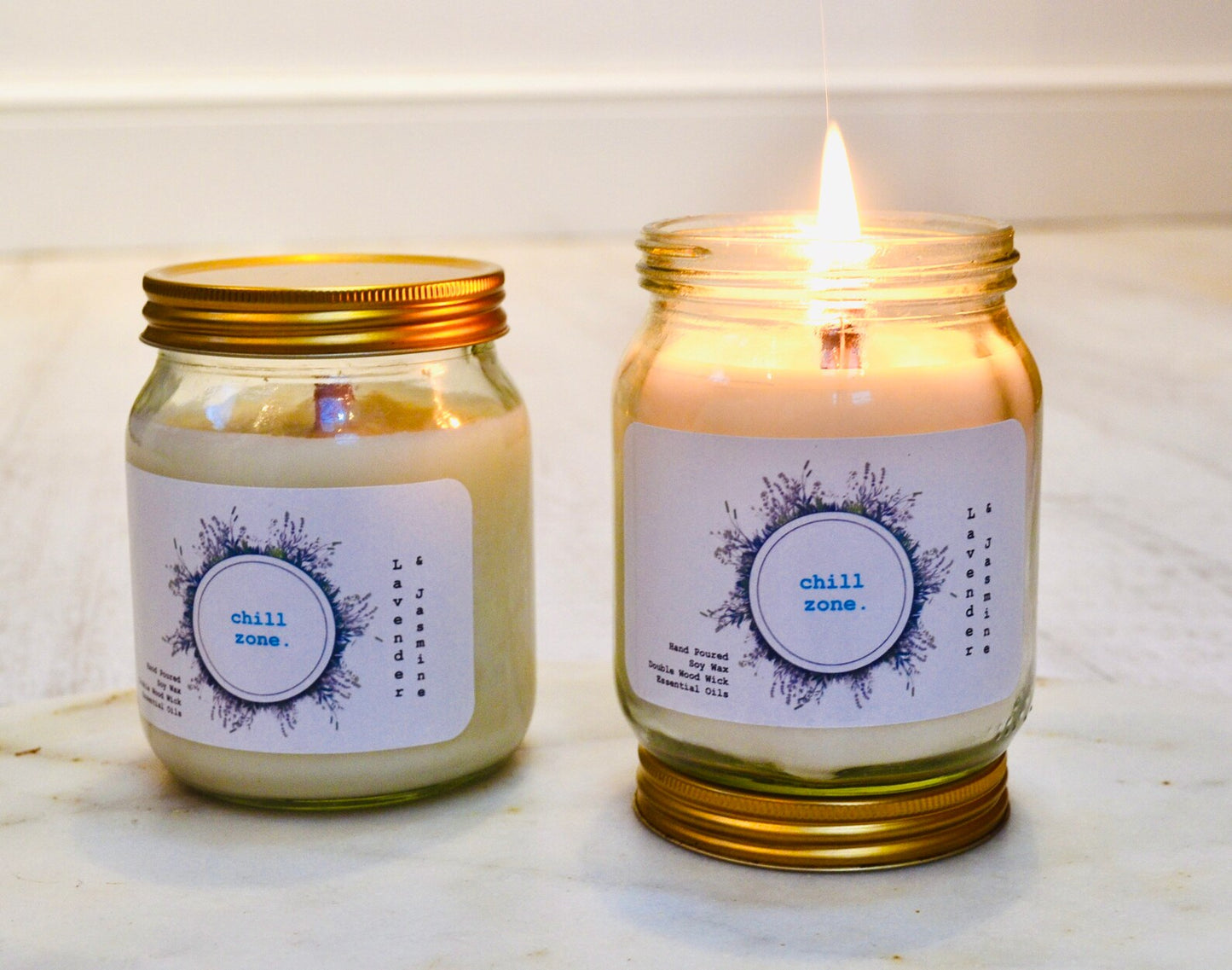 'Chill Zone' Soy Candles with Essential Oils by Abeille Botanicals