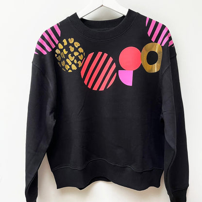 Geometric Pattern black sweatshirt by Pinkijones