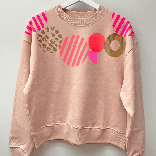 Geometric Pattern Pale Pink sweatshirt by Pinkijones