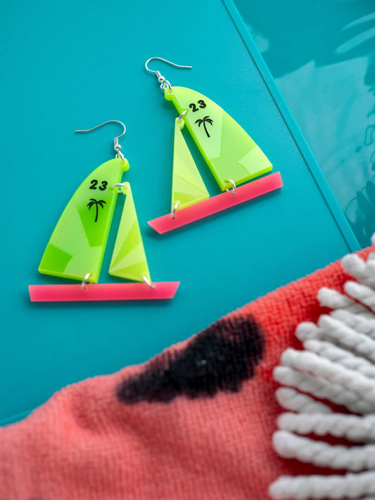 Sailing boat earrings by Designosaur