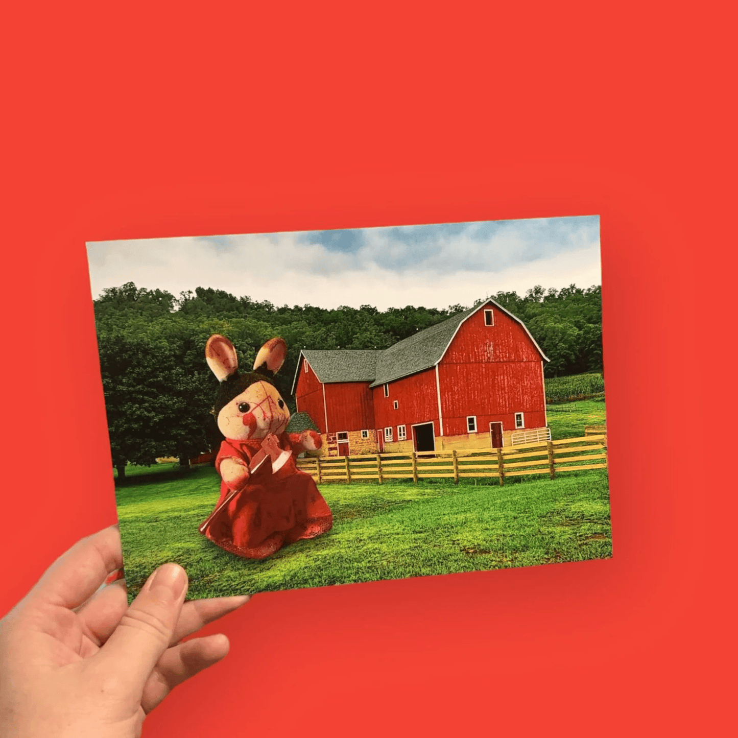 Pearl Bunny A5 art print by Yellow Threadd