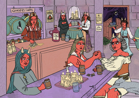 Guinevere’s Tavern, Feminist Art Print By Ajdillustrates