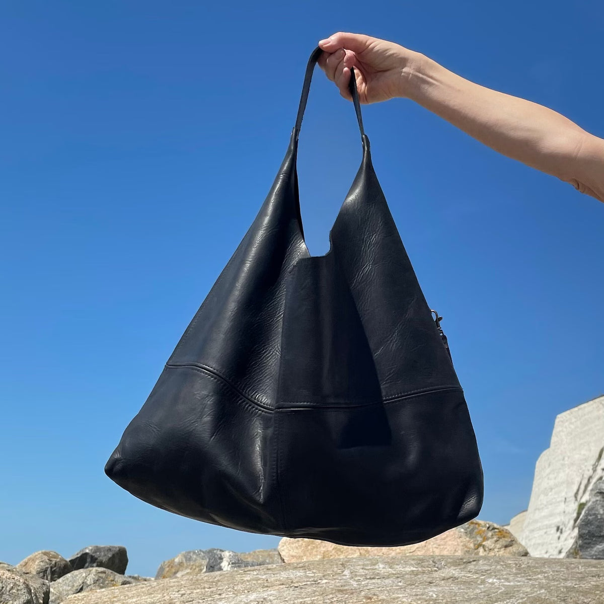 Large Leather Hobo Bag By Scarlett Sky