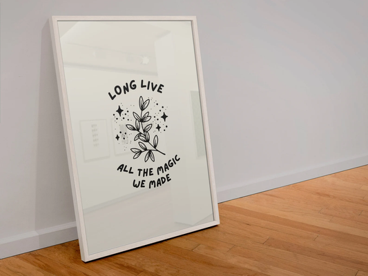 Long live Lyrics A4 Print by BlueIrisDesignsCo