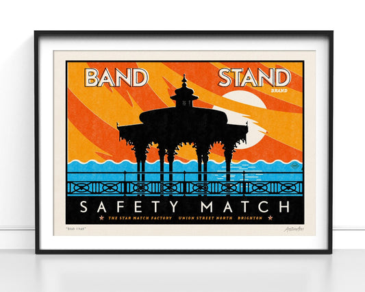 Bandstand Matchbox Signed Poster A4 Print by AndMash