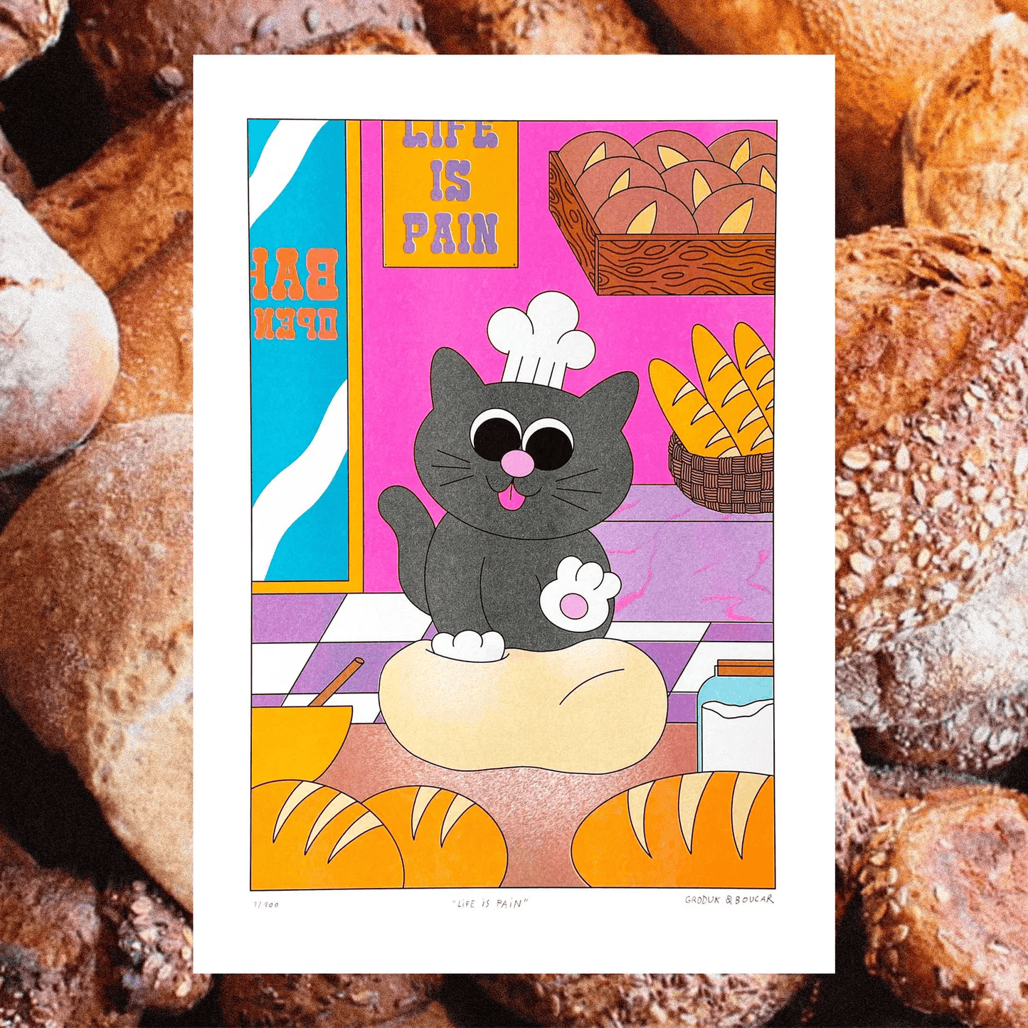 Lil’ Broke Bitch — Letterpress Print by GRODUKBOUCAR