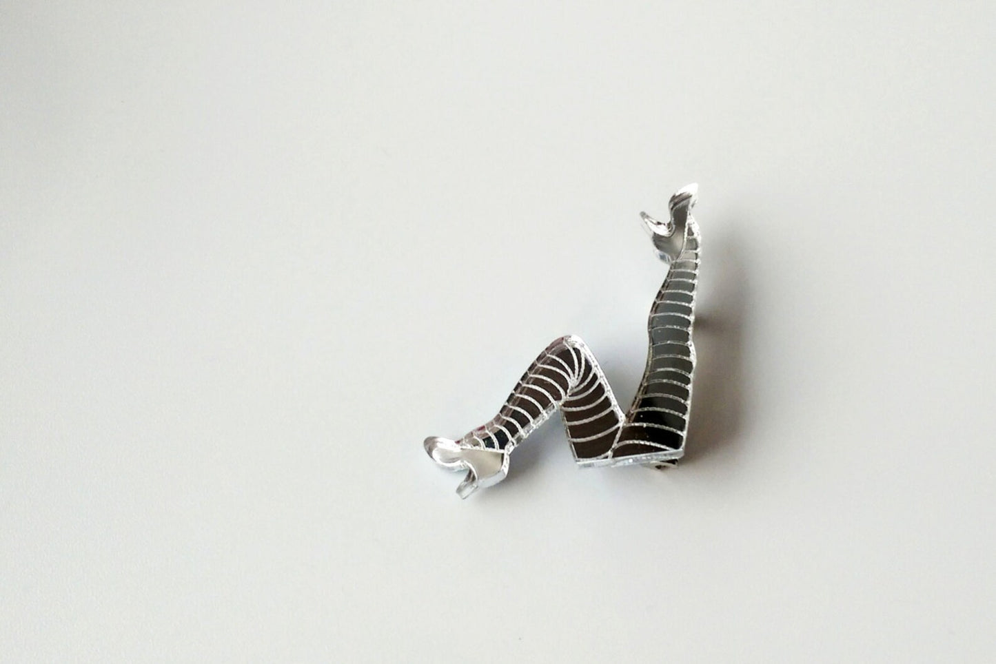 Can Can dance legs silver brooch by Designosaur