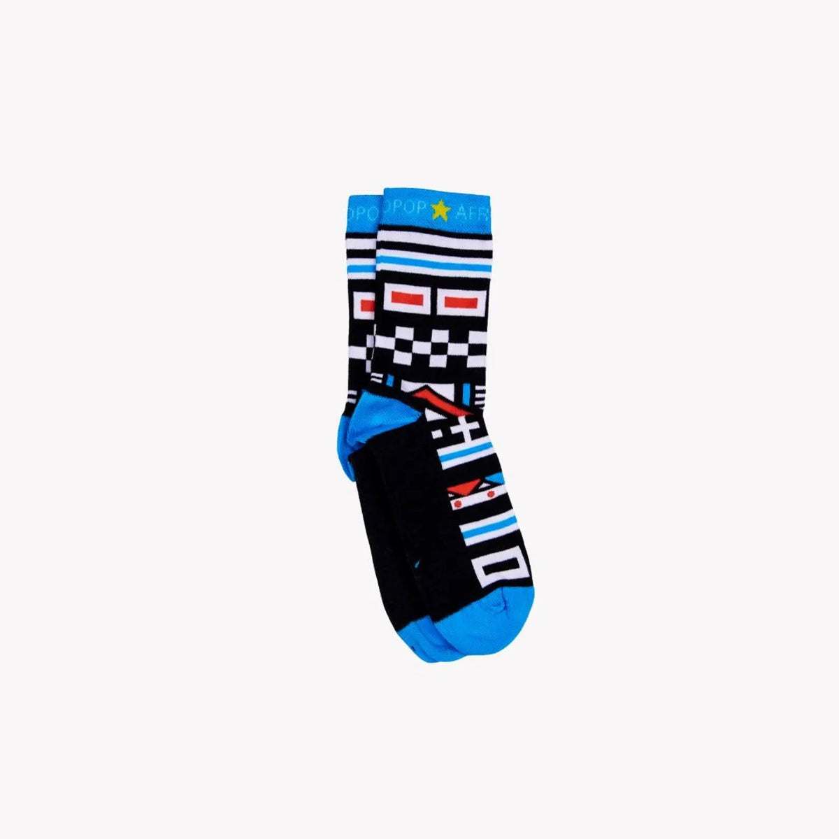 Blue Red Kids Socks by Afropop