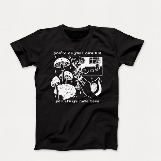 Taylor Swift 'You're on Your Own Kid' Black T-Shirt by Split Milk Press