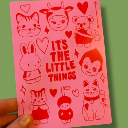 A6 Scrapbook Little Things Trinket Sticker Sheet By Yellow Threadd