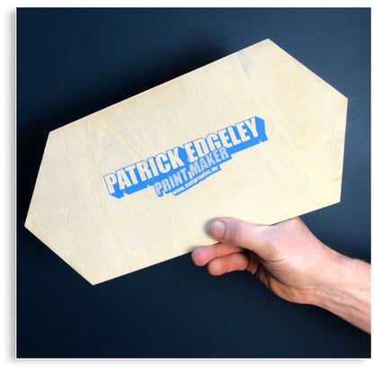 ILFORD Hand-Printed Wooden Art Sign by Patrick Edgeley