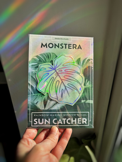 MONSTERA LEAF - Suncatcher Window Decal by Gleeful Hive