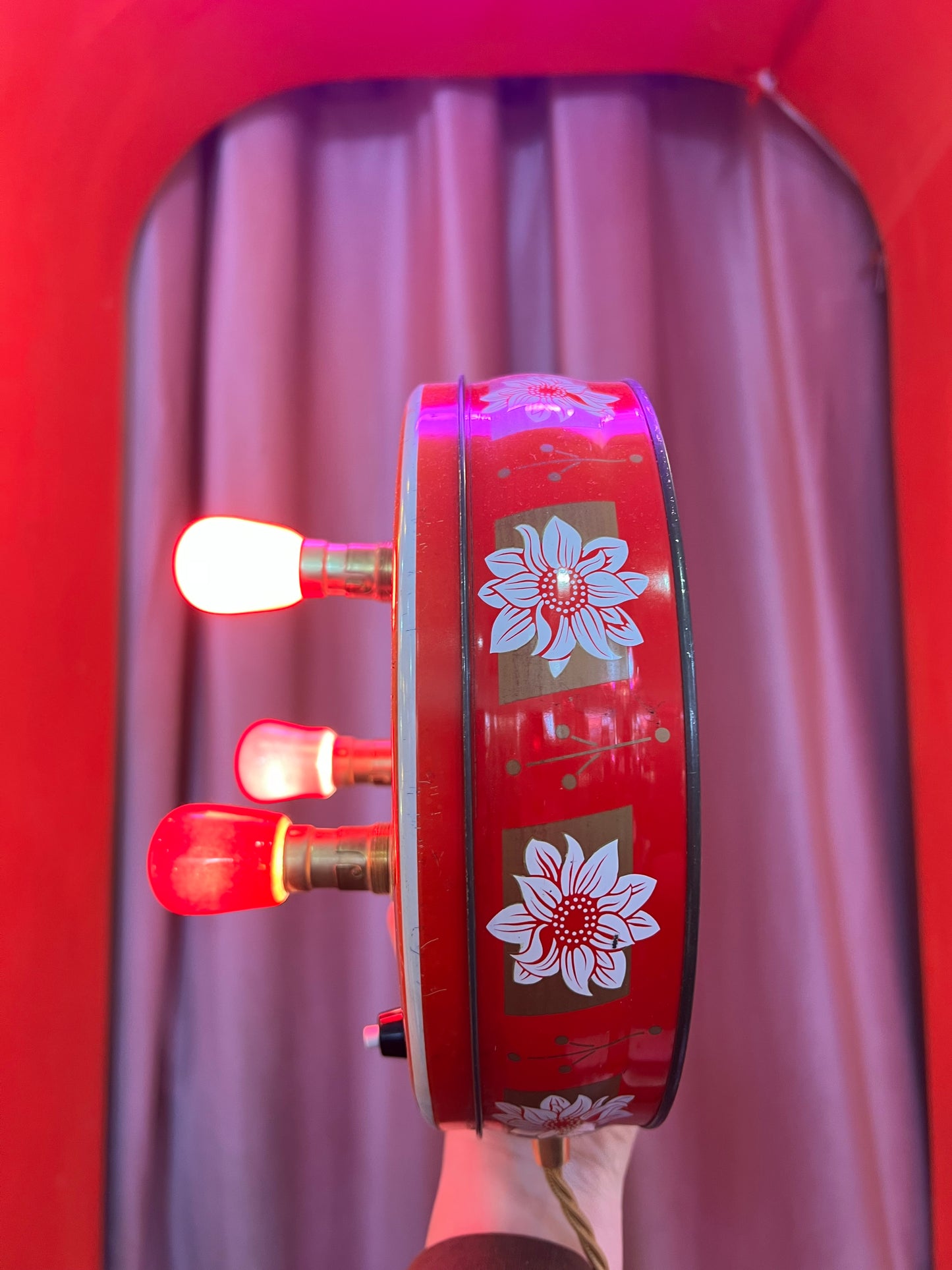 vintage Flower Tin Lamp by Lost And Foundry