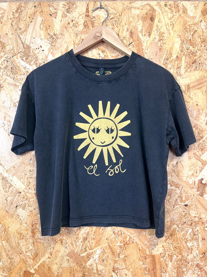 Sun Print Cropped T-shirt by Inky Kat