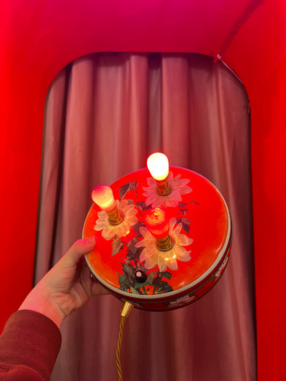 vintage Flower Tin Lamp by Lost And Foundry