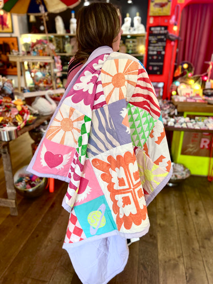 Hand Printed Patchwork Quilt By Your Mom