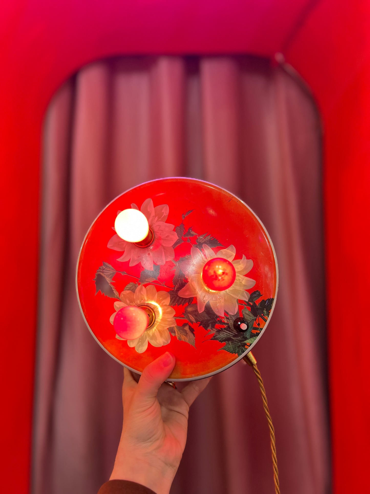 vintage Flower Tin Lamp by Lost And Foundry