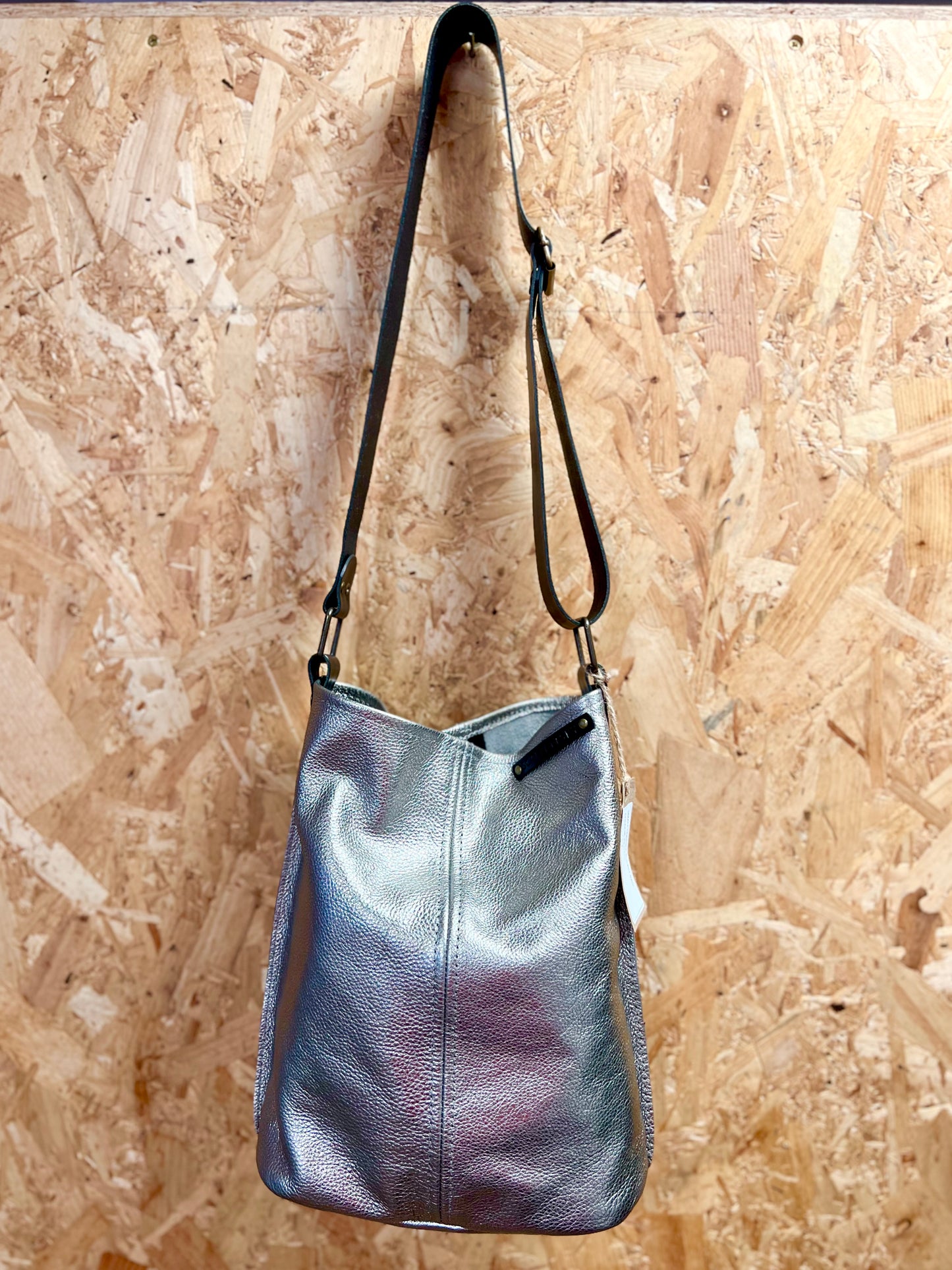 Small Leather Bucket Bag By Scarlett Sky