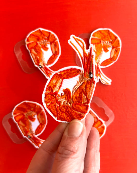 Prawn Embroidered Patch by Stanley Road