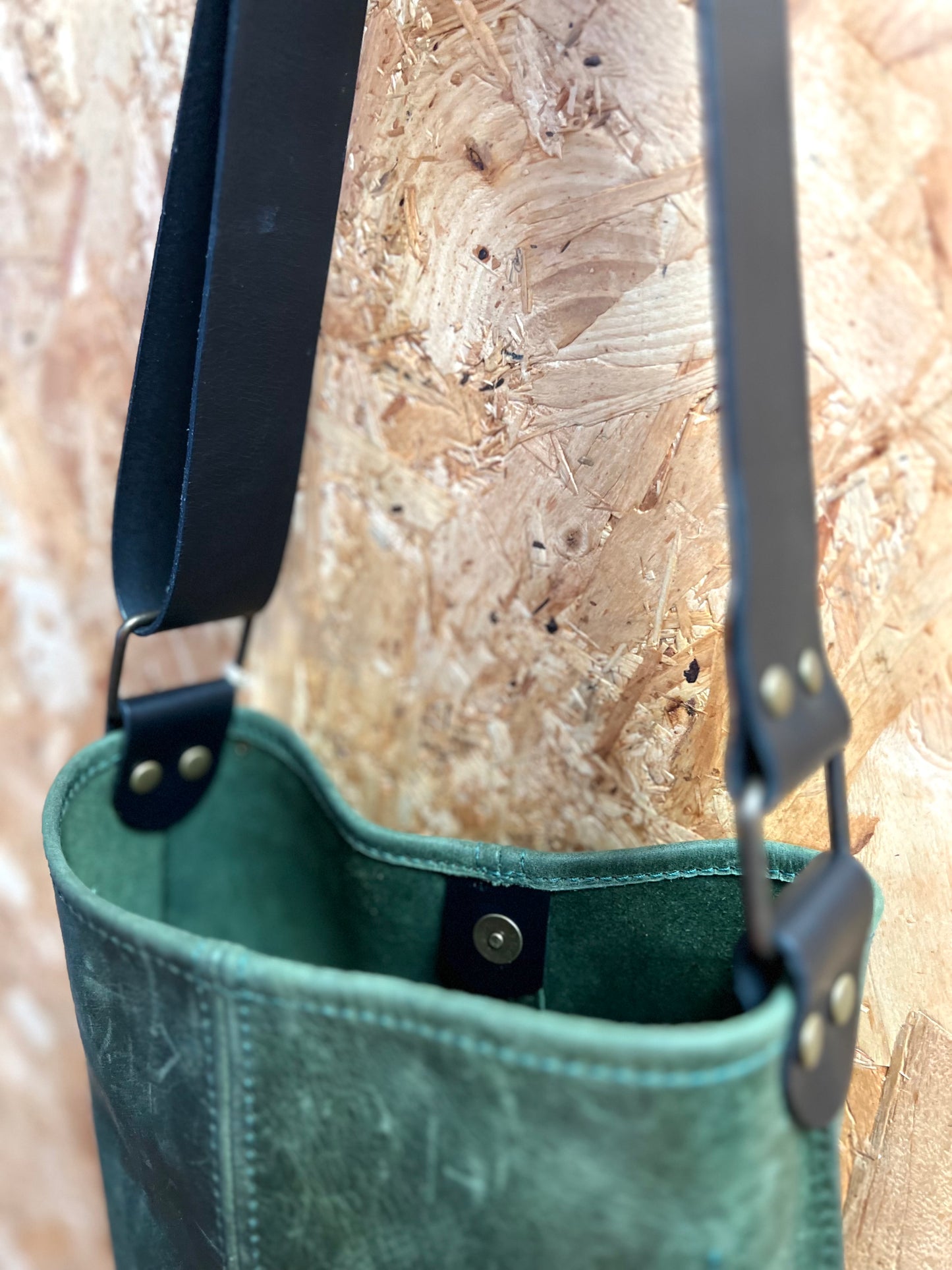 Small Leather Bucket Bag By Scarlett Sky