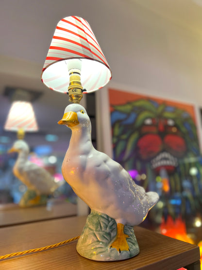 Vintage Ceramic Duck Lamp by Lost And Foundry