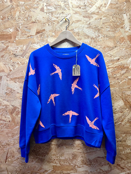 Swallow print sweatshirt by Inky Kat