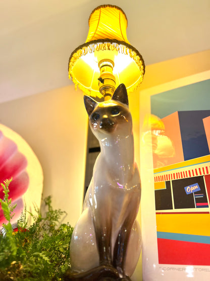 Vintage Siamese Cat Lamp by Lost And Foundry