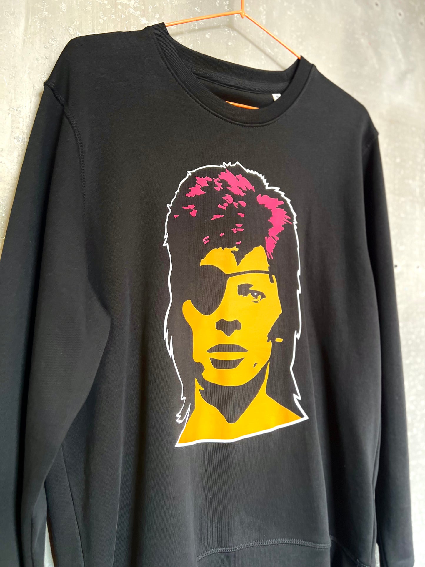 David Bowie Organic Sweatshirt  By Stereo Typist