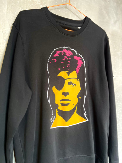 David Bowie Organic Sweatshirt  By Stereo Typist