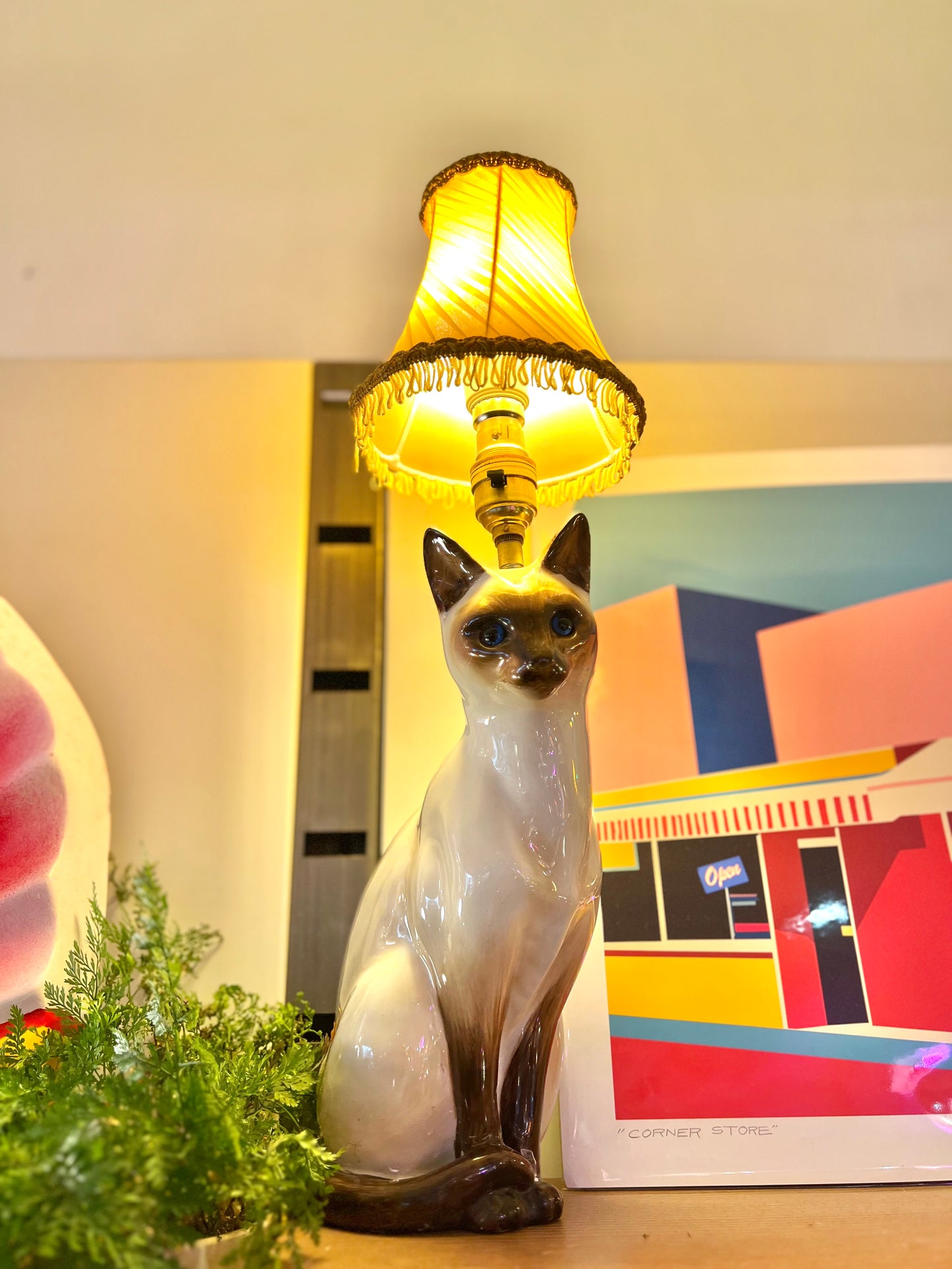 Vintage Siamese Cat Lamp by Lost And Foundry
