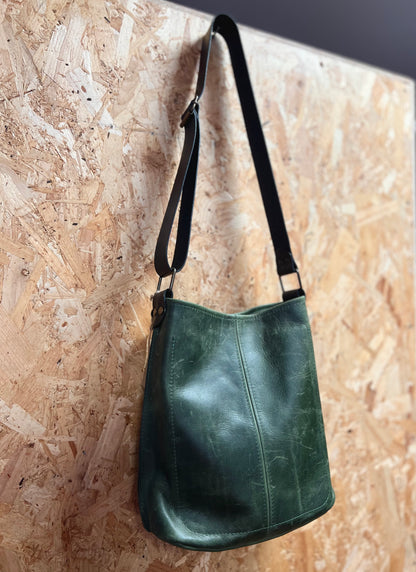 Small Leather Bucket Bag By Scarlett Sky
