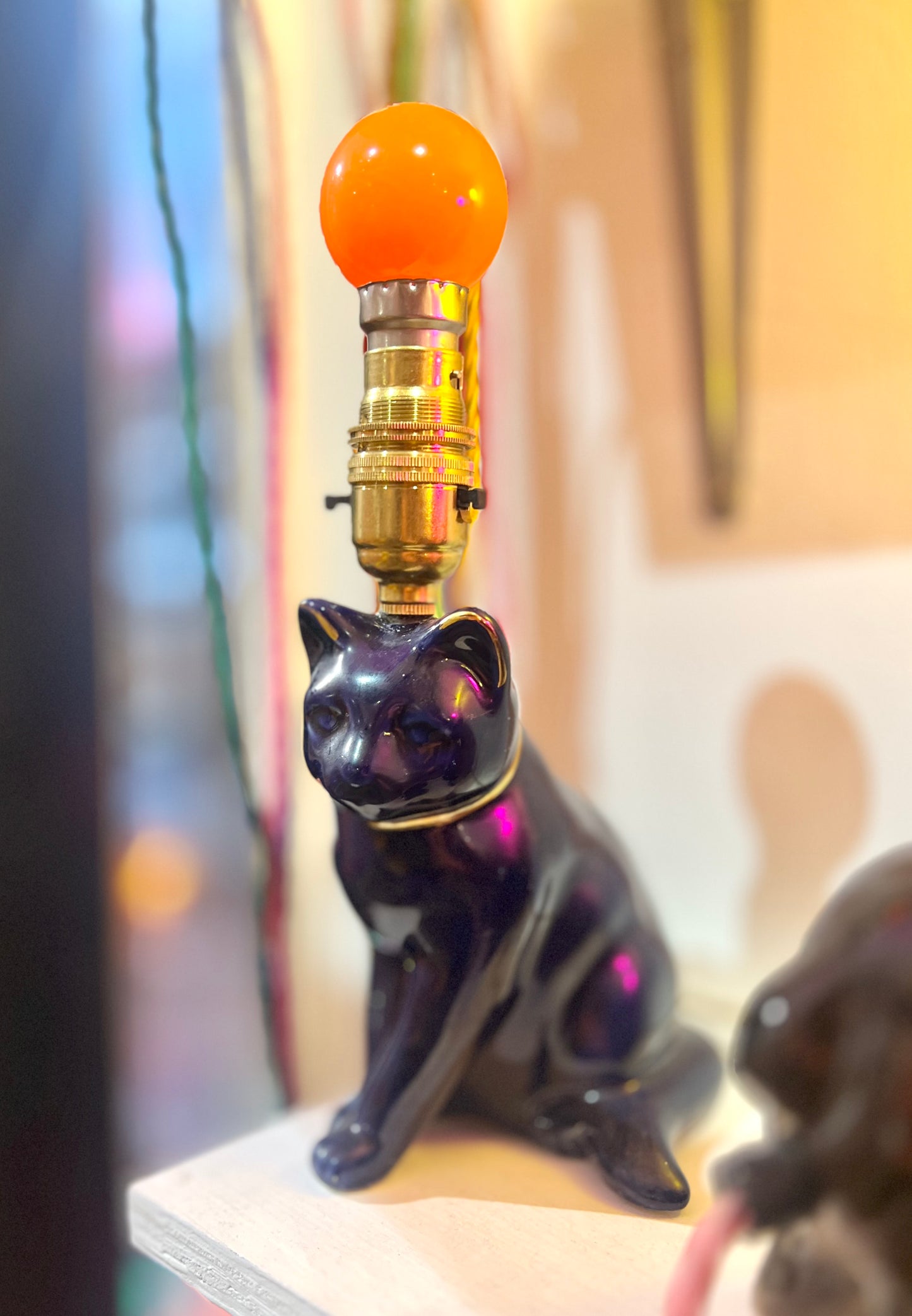 Vintage Cat Lamp by Lost & Foundry
