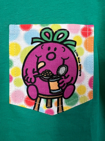 Reworked  Pocket Tee With Little Miss Naughty by Silly Girl Club