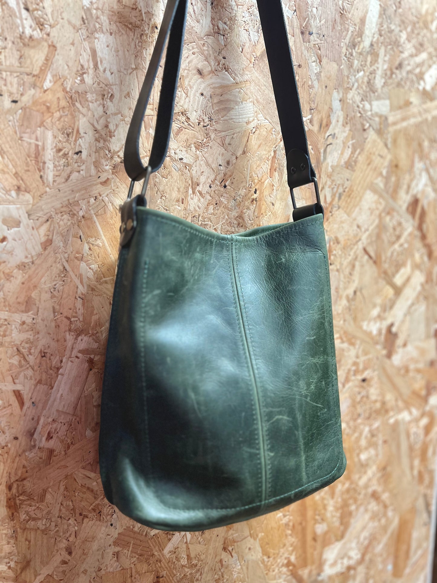 Small Leather Bucket Bag By Scarlett Sky