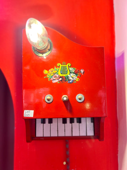 Vintage Red Wooden Toy Piano Lamp by Lost & Foundry