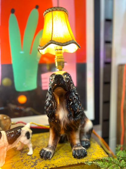 Vintage Large Coker Spaniel Dog Lamp by Lost & Foundry