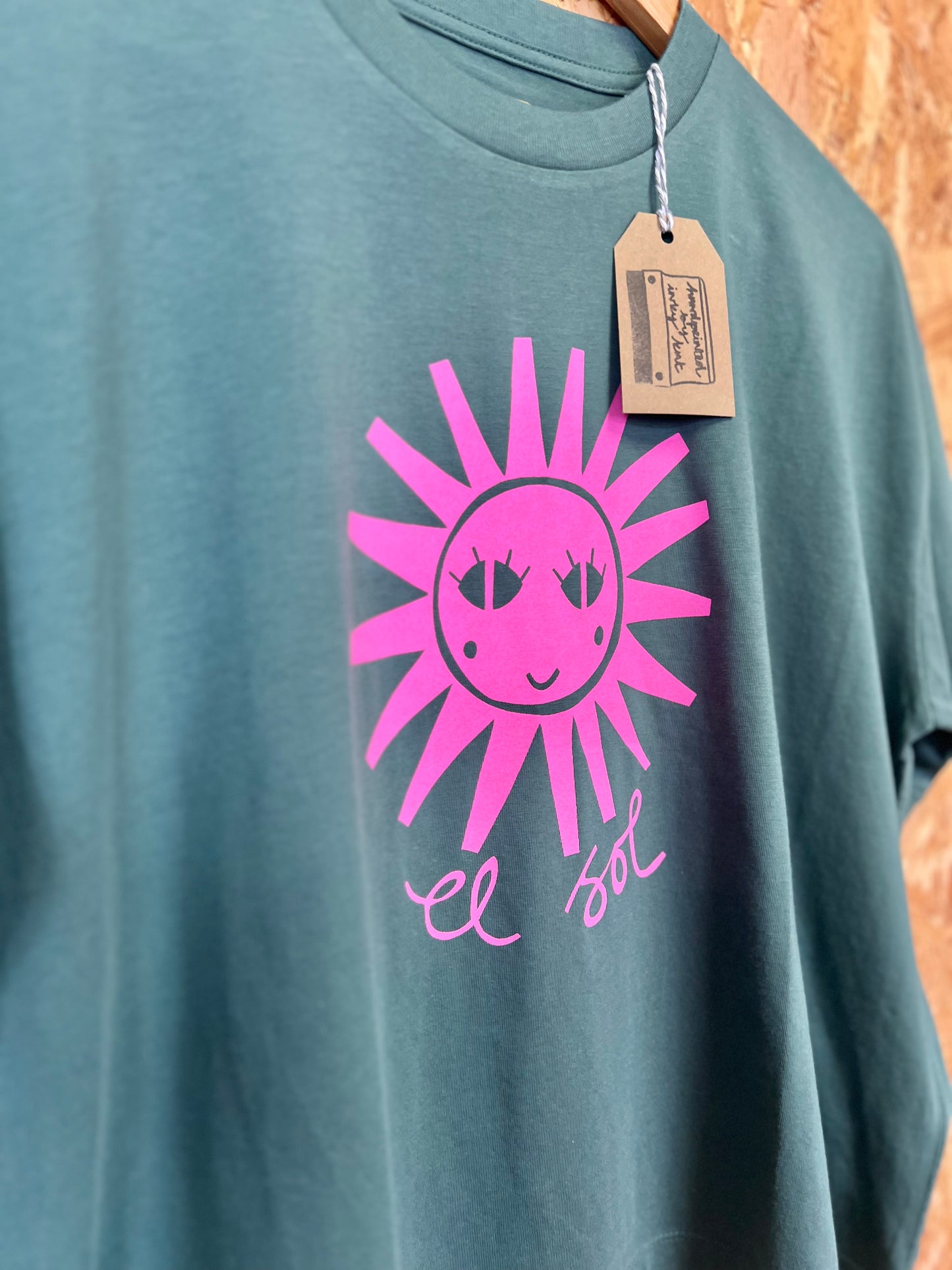 Sun Print Cropped T-shirt by Inky Kat