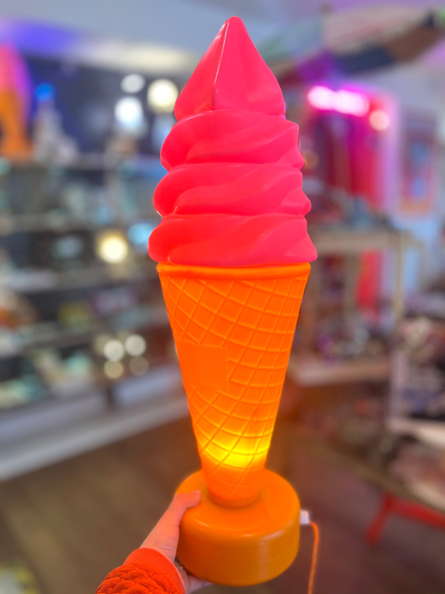 Pink Ice Cream Lamp by Lost And Foundry