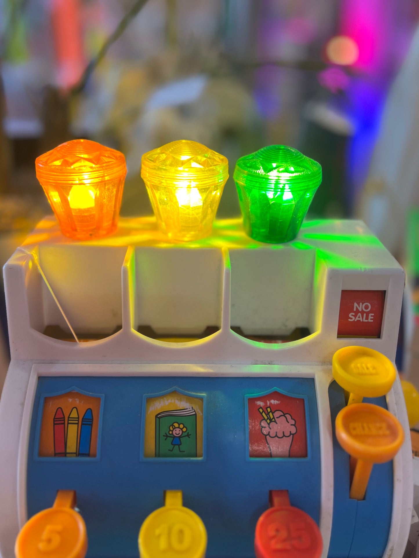 Vintage Toy Cash Register Lamp by Lost & Foundry