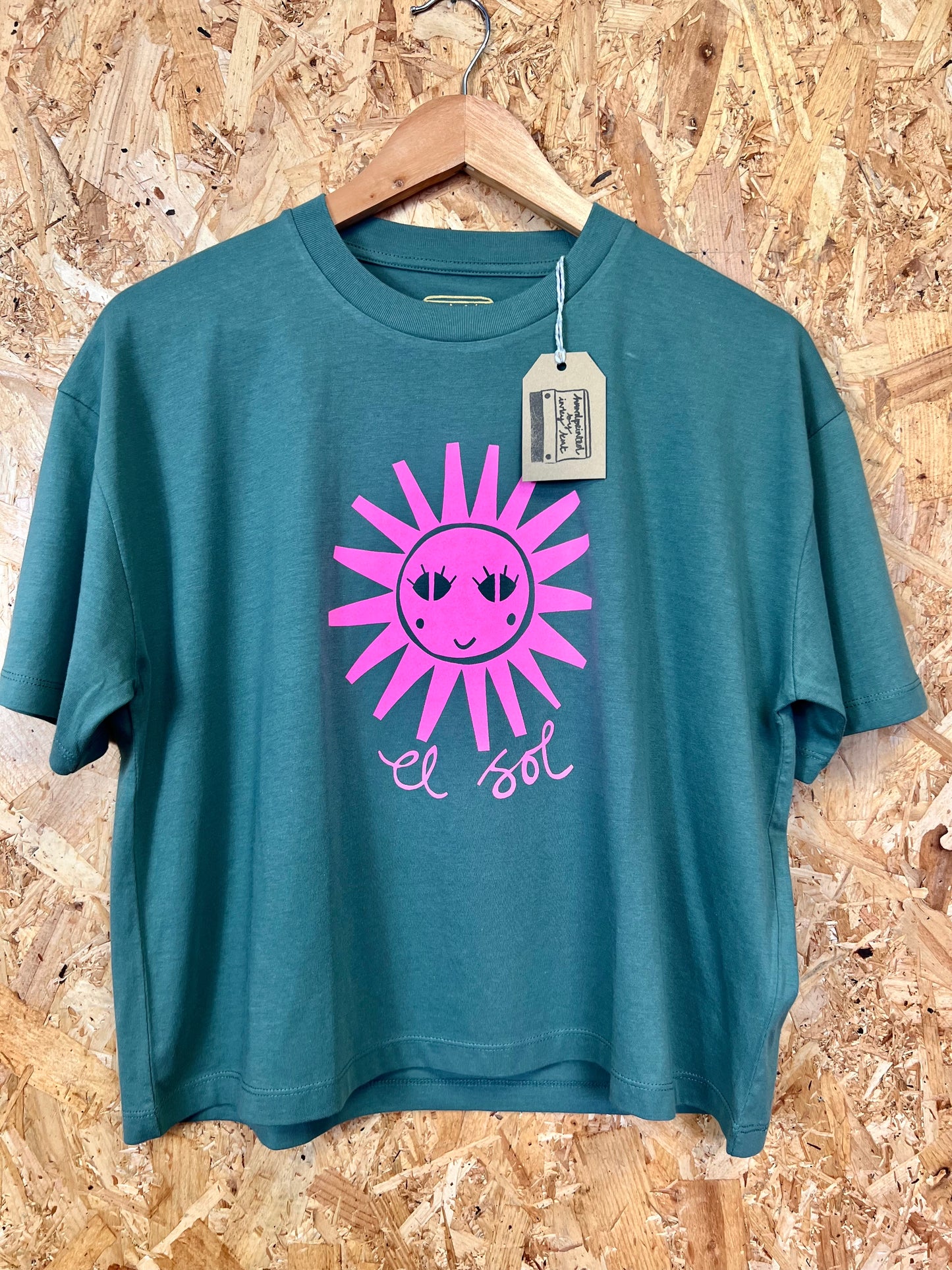 Sun Print Cropped T-shirt by Inky Kat