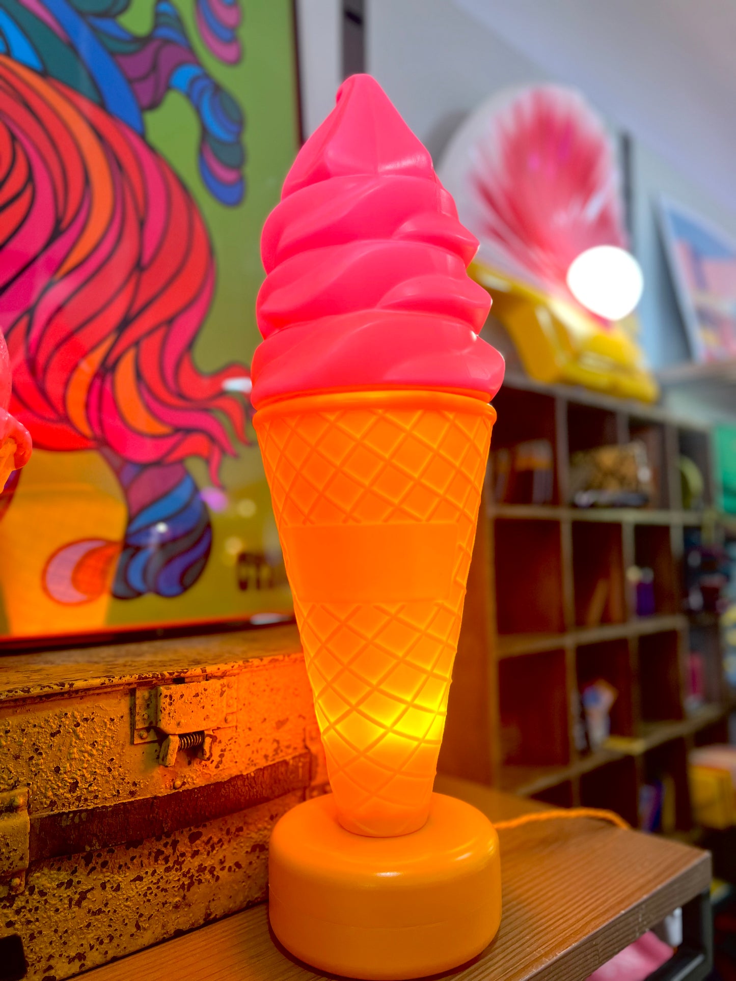 Pink Ice Cream Lamp by Lost And Foundry