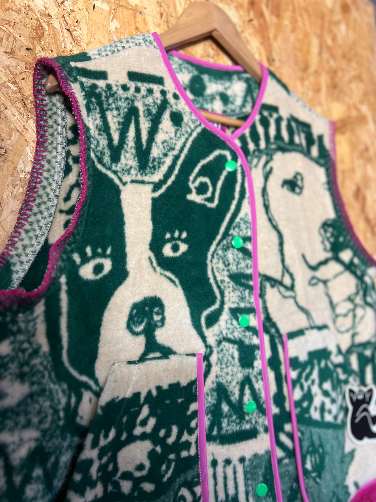 Jacquard Dog Vest,  Handmade by Szmat Sklad
