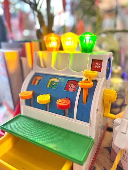 Vintage Toy Cash Register Lamp by Lost & Foundry