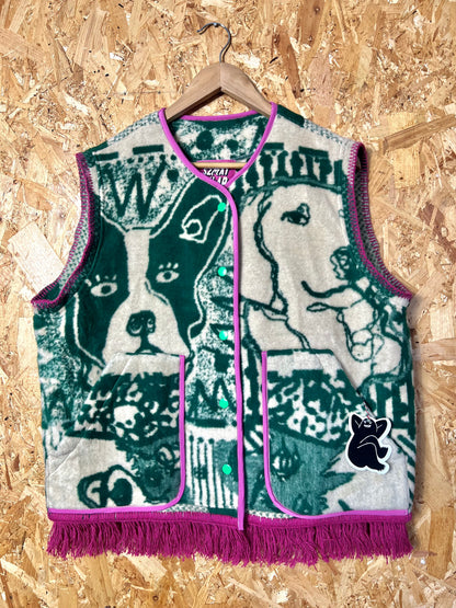 Jacquard Dog Vest,  Handmade by Szmat Sklad