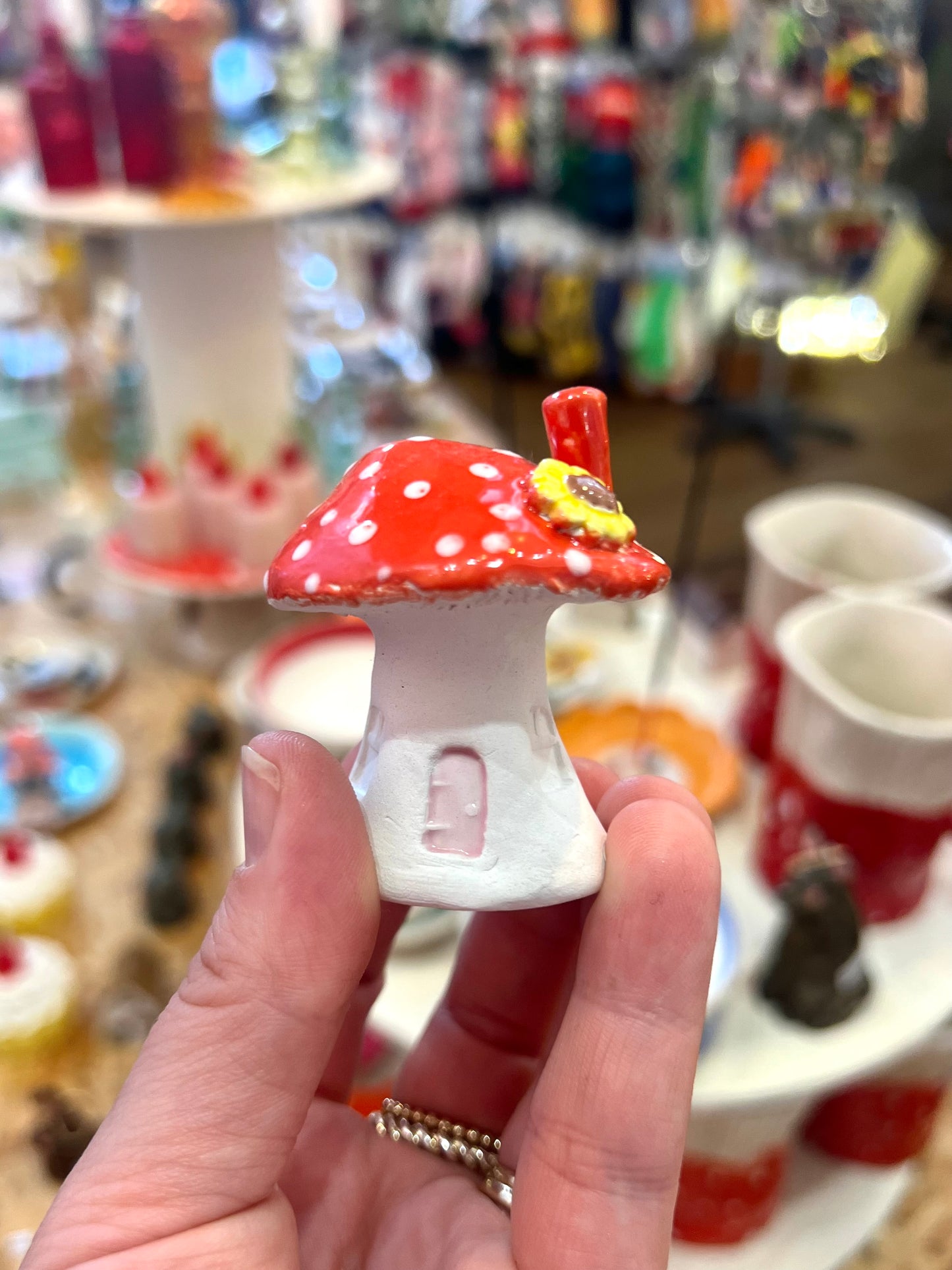 Mini Ceramic Mushroom House By Pixies Pottery