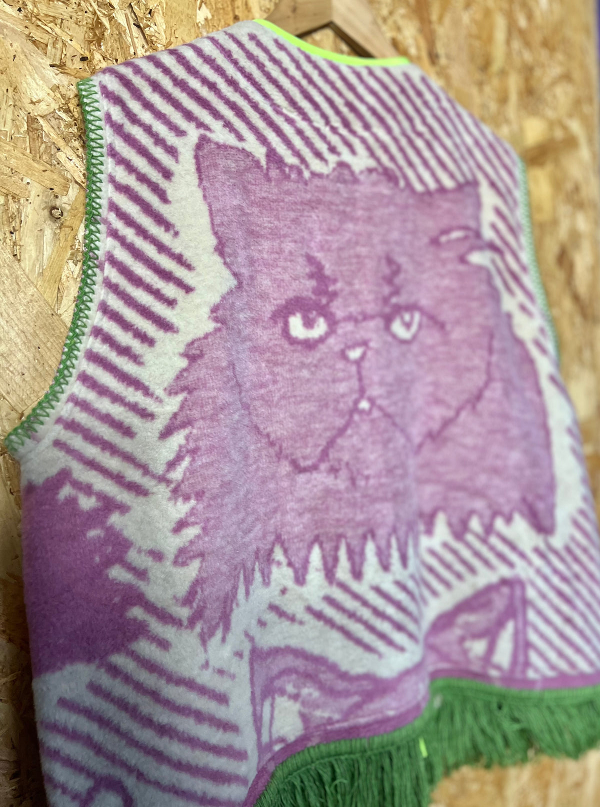 Jacquard Cat Vest,  Handmade by Szmat Sklad